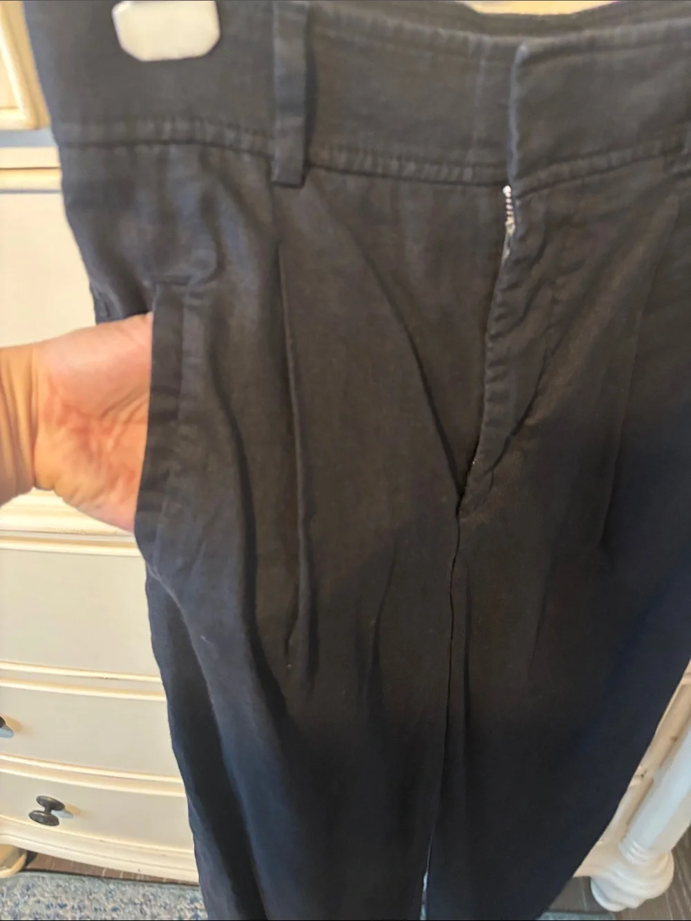 Everlane Linen Black Wide-Leg Women's Pants